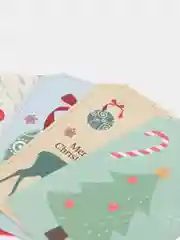 Прозрачный набор бирок для упаковки новогоднего подарка/ Бирка шильдик открытка на новогодние подарки