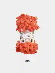 Коралловый пряжа Alize Puffy, петельки, 5 штук, разные цвета