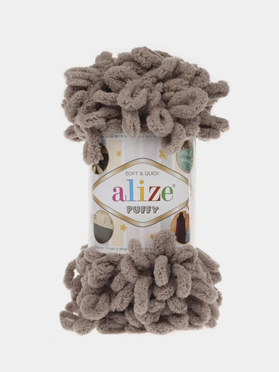 Кремовый пряжа Alize Puffy, петельки, 5 штук, разные цвета
