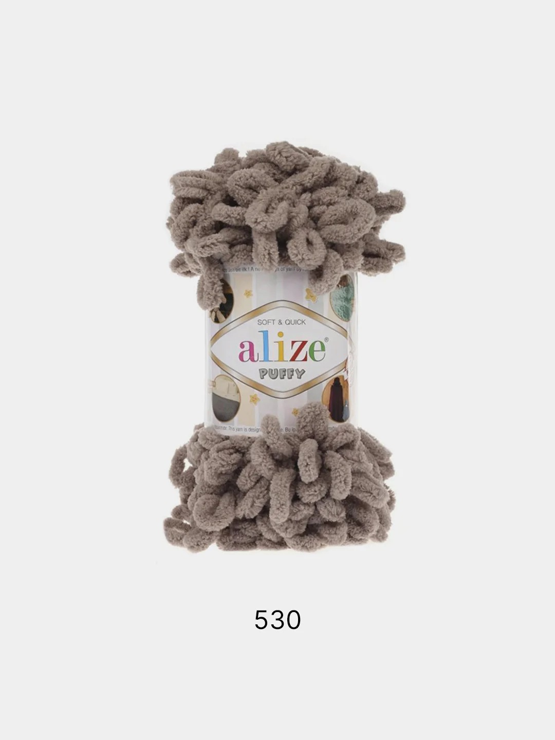 Кремовый пряжа Alize Puffy, петельки, 5 штук, разные цвета