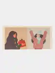 Коралловый меланж ткань для рукоделия и шитья, хлопок: двунитка, 80х40 см