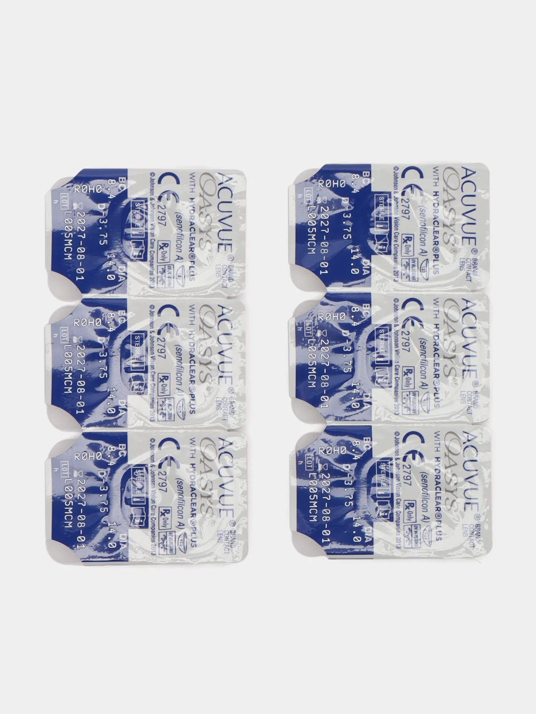 Контактные линзы Acuvue Oasys, 6pk, (+3.00) - (-8.00) / BC 8.4