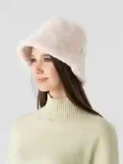 Молочный теплая меховая панама, зимняя панама женская, теплая шапка