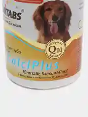 Витамины для собак Юнитабс CalciPlus Q10, с кальцием и витамином Д3, 100 таблеток, 150г