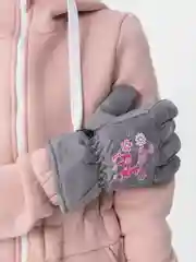 Серебряный горнолыжные детские перчатки