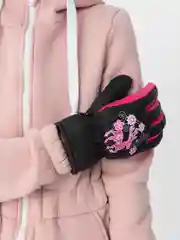 Черный горнолыжные детские перчатки