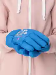 Серебряный горнолыжные детские перчатки