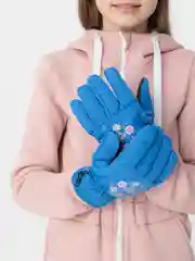 Синий горнолыжные детские перчатки