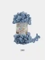 Светло-синий пряжа Alize Puffy, петельки, 5 штук, разные цвета