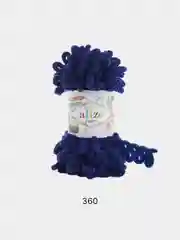 Темно-синий пряжа Alize Puffy, петельки, 5 штук, разные цвета