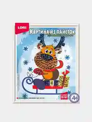 Картина из пайеток "Новогодний оленёнок"