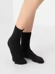Женские носки, теплые, черного цвета, однотонные
