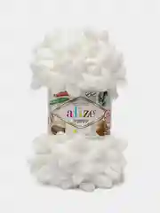 Молочный пряжа Alize puffy петельки