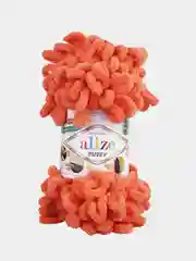 Кораллово-розовый пряжа Alize puffy петельки