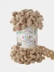 Бежевый пряжа Alize puffy петельки