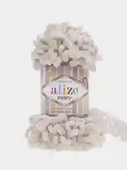 Слоновая кость пряжа Alize puffy петельки