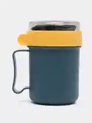 Темно-синий ланч-бокс "Cup" супница для пищи, ланчбокс контейнер для еды с ручкой и вилкой 500 мл