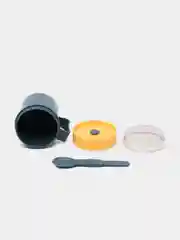 Темно-синий ланч-бокс "Cup" супница для пищи, ланчбокс контейнер для еды с ручкой и вилкой 500 мл