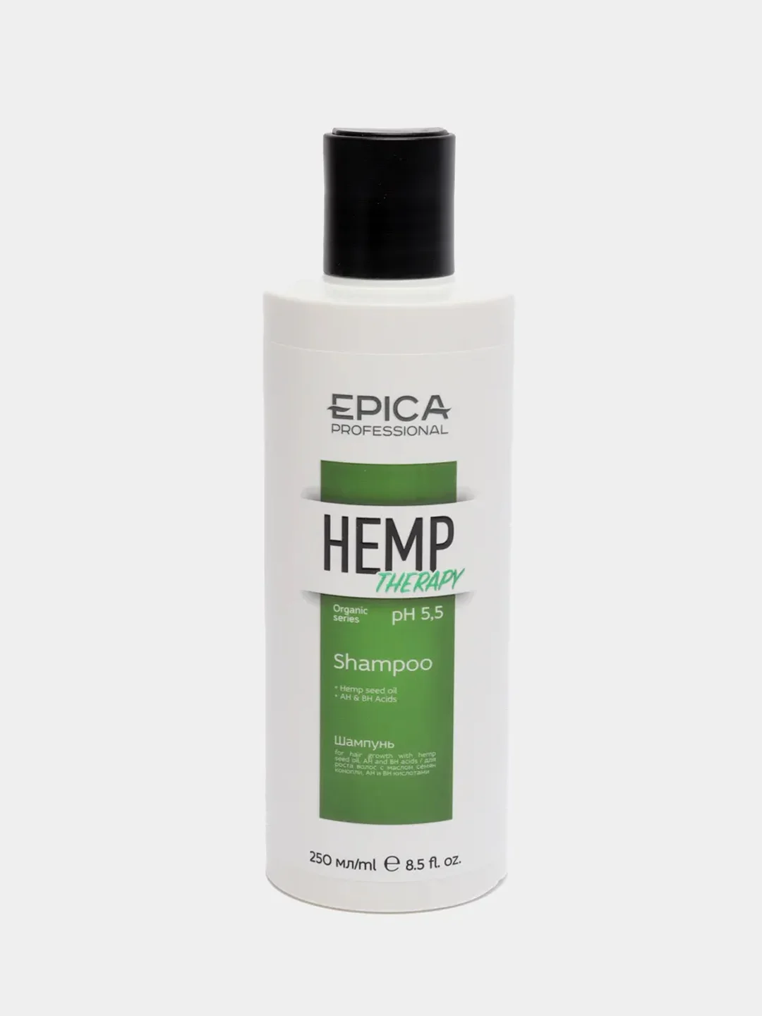 Шампунь для роста с маслом семян конопли, AH и BH кислотами Epica Hemp Therapy Shampoo