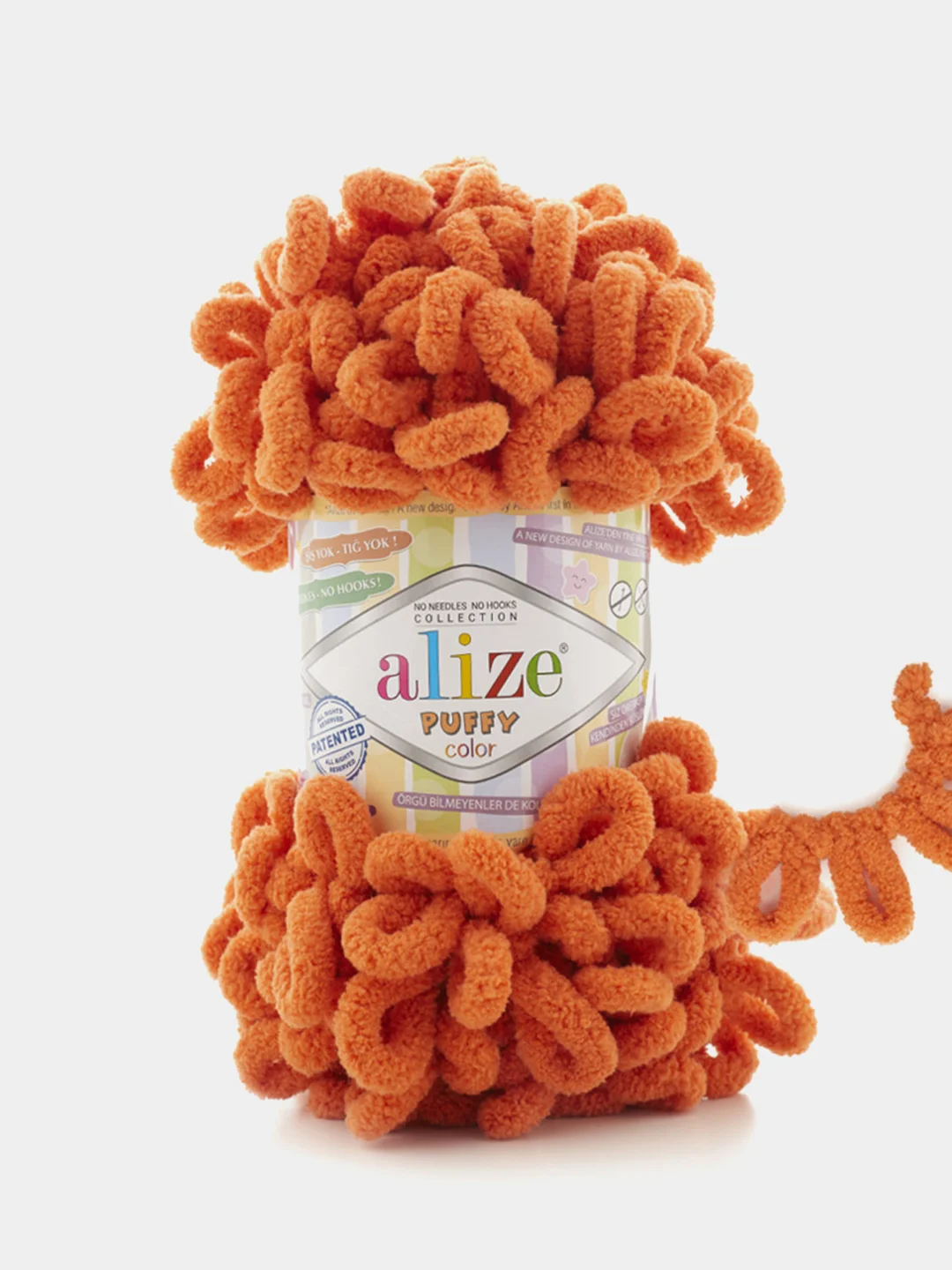 Светло-оранжевый пряжа Alize puffy петельки