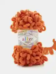 Светло-оранжевый пряжа Alize puffy петельки