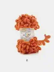 Светло-оранжевый пряжа Alize puffy петельки
