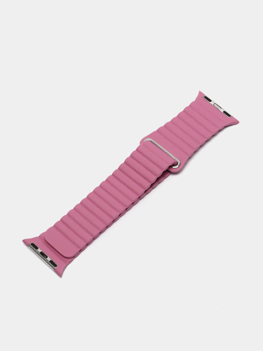 Розовый ремешок кожаный для Apple Watch 38/40mm, 42/44mm.