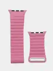 Розовый ремешок кожаный для Apple Watch 38/40mm, 42/44mm.