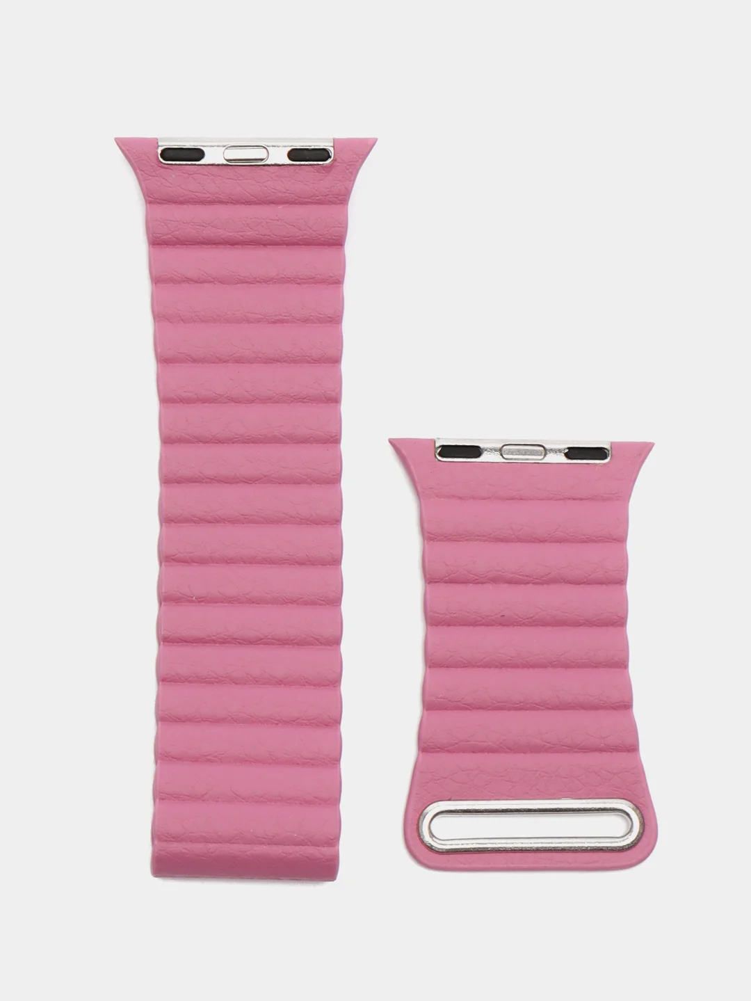 Розовый ремешок кожаный для Apple Watch 38/40mm, 42/44mm.