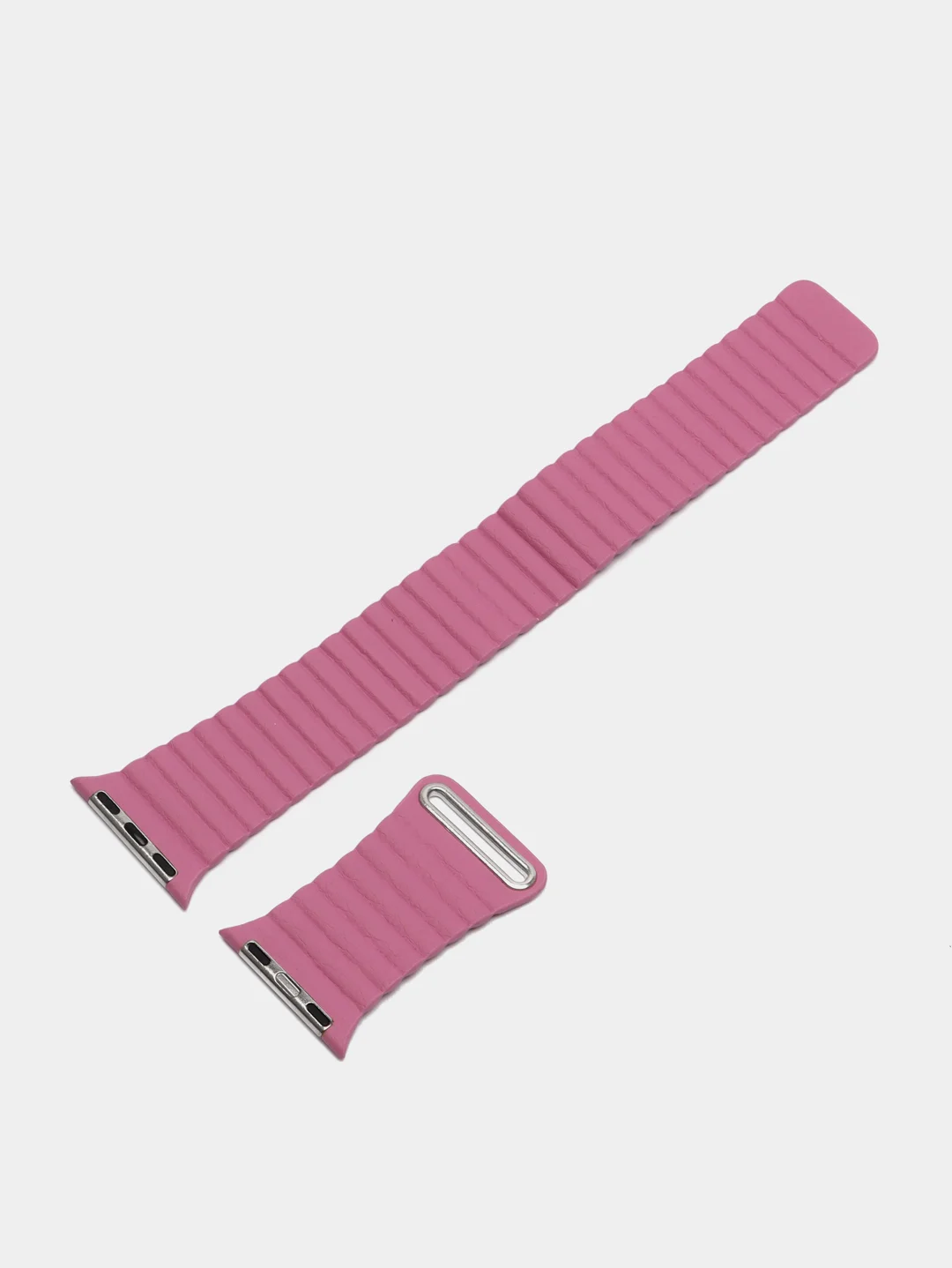 Розовый ремешок кожаный для Apple Watch 38/40mm, 42/44mm.
