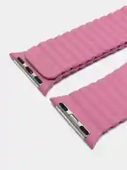 Розовый ремешок кожаный для Apple Watch 38/40mm, 42/44mm.