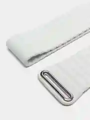 Белый ремешок кожаный для Apple Watch 38/40mm, 42/44mm.