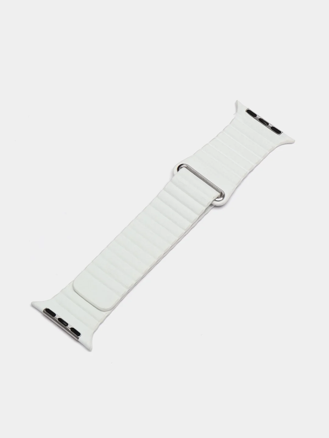Белый ремешок кожаный для Apple Watch 38/40mm, 42/44mm.