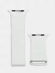 Белый ремешок кожаный для Apple Watch 38/40mm, 42/44mm.