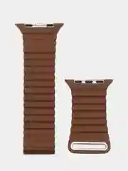 Бежевый меланж ремешок кожаный для Apple Watch 38/40mm, 42/44mm.