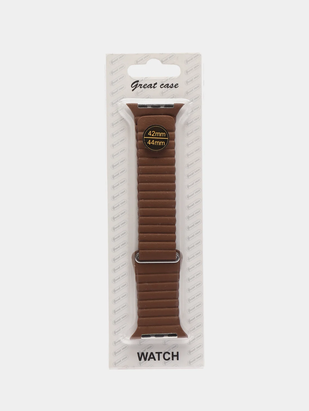 Бежевый меланж ремешок кожаный для Apple Watch 38/40mm, 42/44mm.