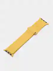 Желтый ремешок кожаный для Apple Watch 38/40mm, 42/44mm.