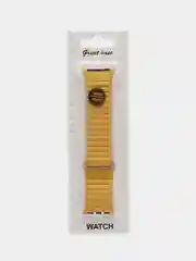 Желтый ремешок кожаный для Apple Watch 38/40mm, 42/44mm.