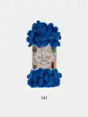 Синий пряжа Alize puffy петельки