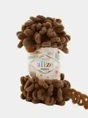 Тёмно-коричневый пряжа Alize puffy петельки