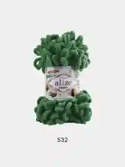 Серый пряжа Alize puffy петельки