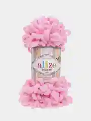 Коралловый меланж пряжа Alize puffy петельки