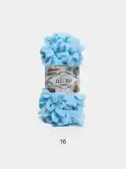 Голубой пряжа Alize puffy петельки