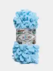 Голубой пряжа Alize puffy петельки