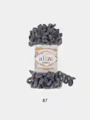 Тёмно-серый пряжа Alize puffy петельки