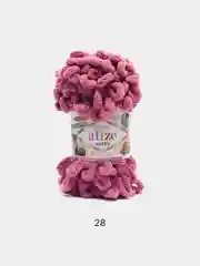 Багровый пряжа Alize puffy петельки