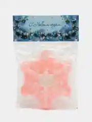Коралловый мыло Новогоднее подарочное сувенирное фигурное "Снежинка Большая". Ручная работа
