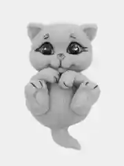 Сувенирное мыло ручной работы "Котенок на спинке"