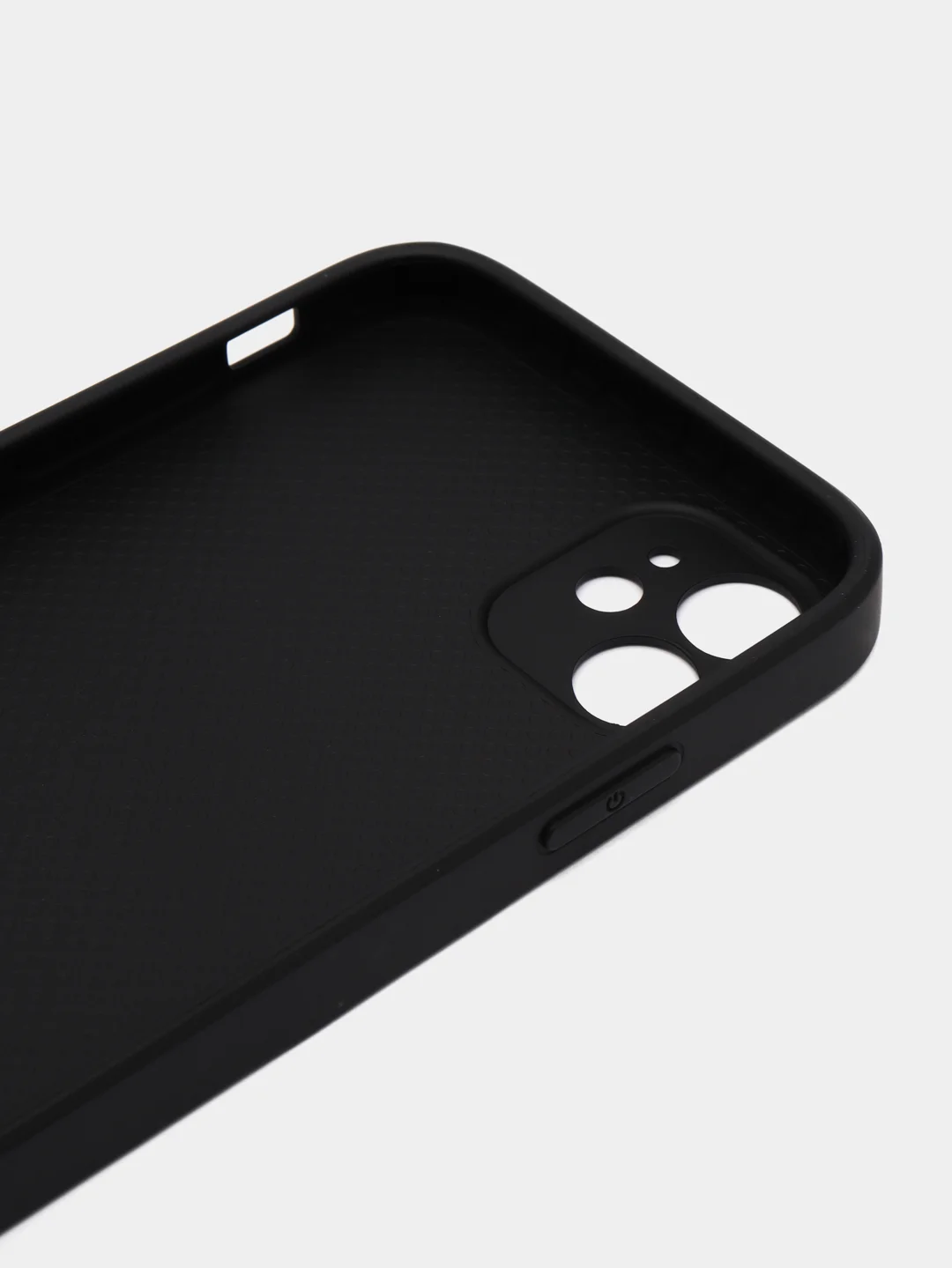 Черный чехол силиконовый со стеклянной панелью для iPhone 11