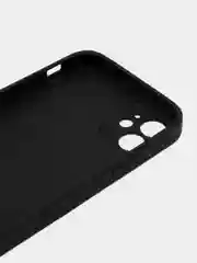 Черный чехол силиконовый со стеклянной панелью для iPhone 11